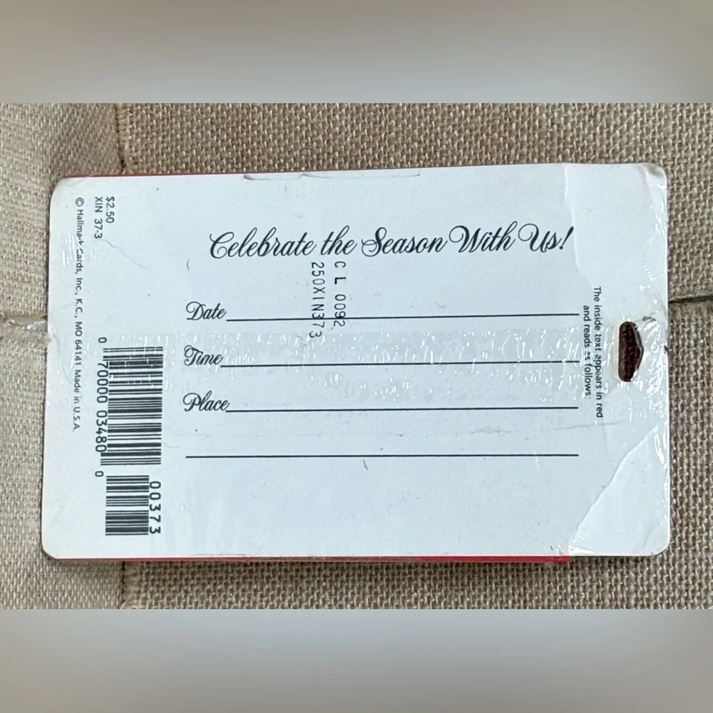 Vintage Hallmark Holiday Party Invitations Music Notes Holly Christmas Festive
